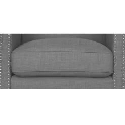 * Erica Grey Accent Chair With Nailhead Trim Flash Sale< Accent Chairs