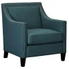 * Erica Teal Accent Chair With Nailhead Trim Low Price< Accent Chairs
