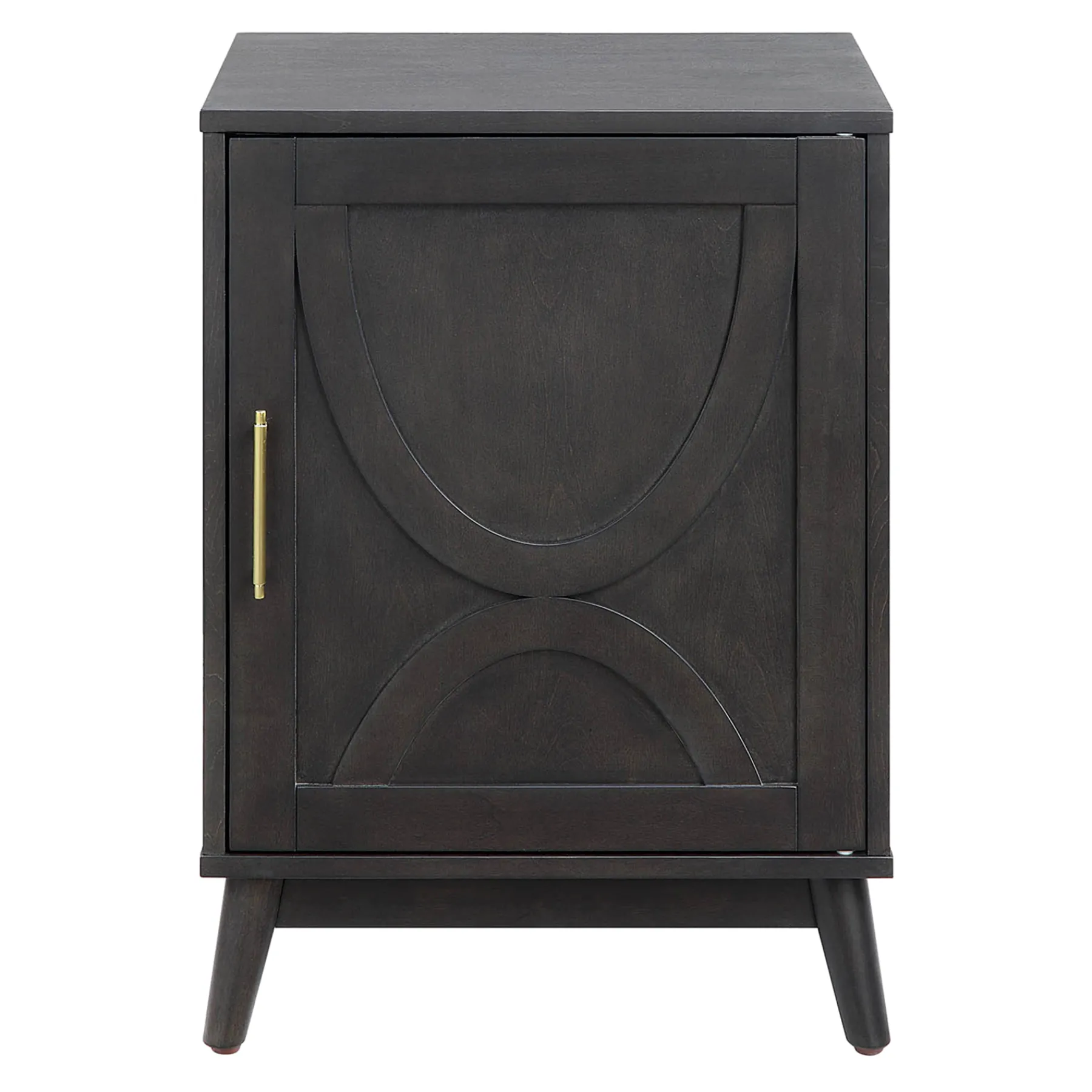 * Ezra Dark Brown Cabinet With Gold Handle Promotion< Cabinets & Chests
