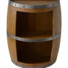 * Faux Wine Barrel 2 Tier Display Shelf Less Expensive< Accent Tables