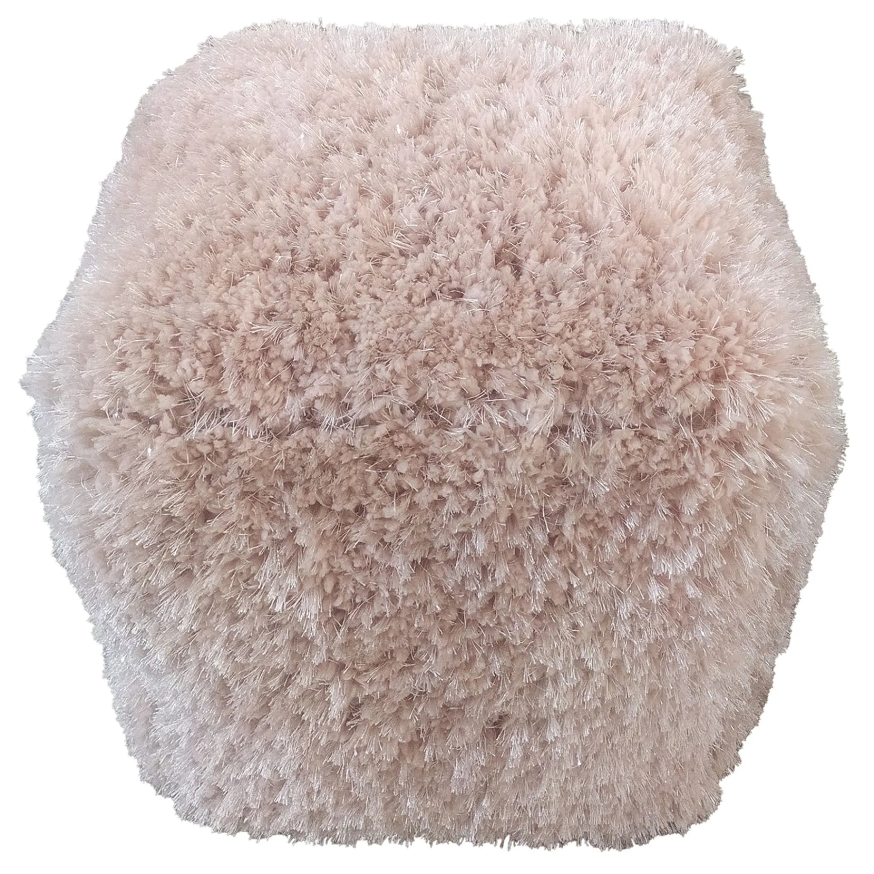 * Faye Blush Pouf Exquisite Gifts< Ottomans & Poufs