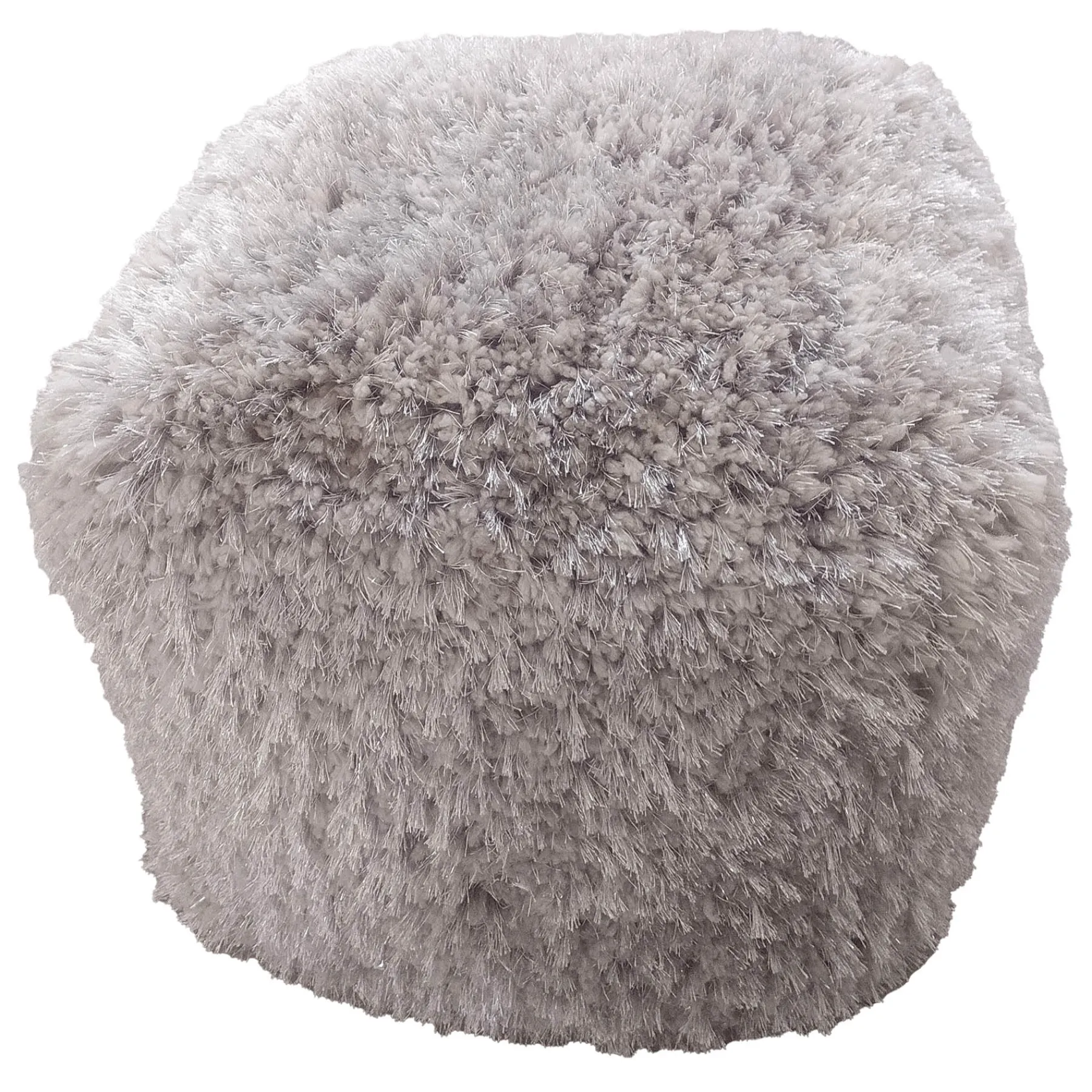 * Faye Shag Pouf, Grey Online Discount< Ottomans & Poufs