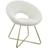 * Felicity Faux Fur Accent Chair Cream Gift Selection< Accent Chairs