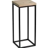 * Fiona Wood Top Plant Stand With Metal Base, Small Outlet< Plant Stands