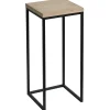 * Fiona Wood Top Plant Stand With Metal Base, Large Discount Online< Plant Stands