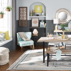 * Found & Fable Loggy Wood & Metal Dining Table, 71 Good Quality< Dining Tables & Sets