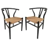 * Found & Fable Set Of 2 Denise Black Wishbone Dining Chair Premium< Dining Chairs & Benches