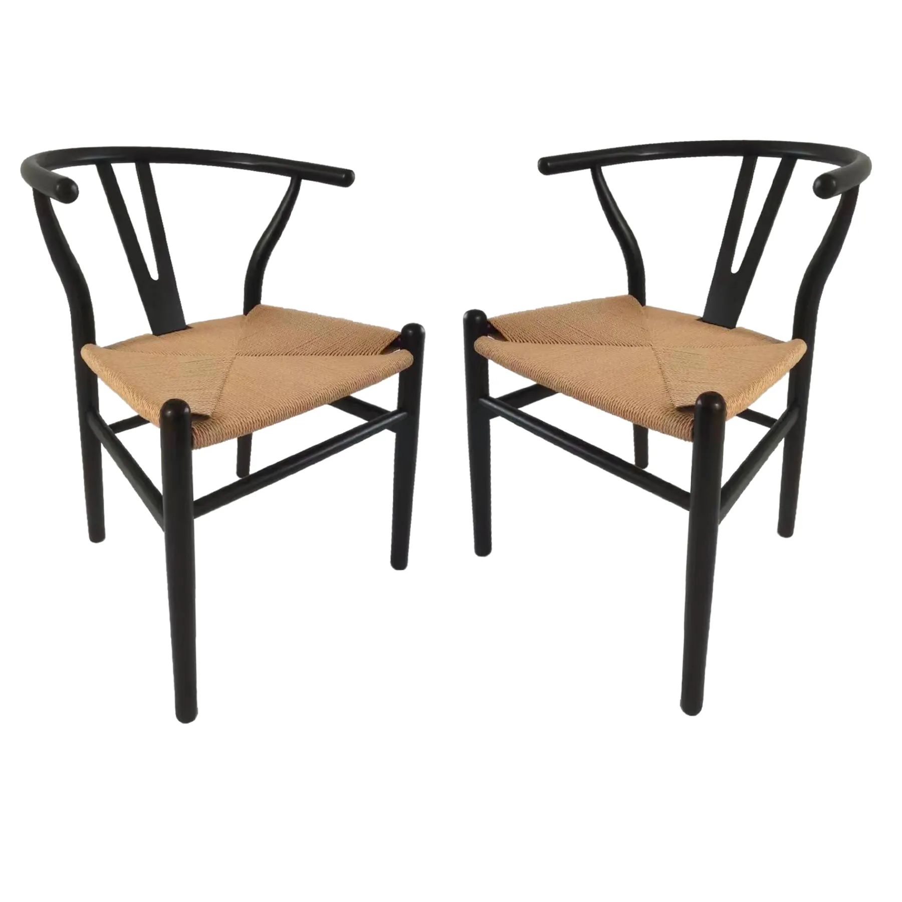 * Found & Fable Set Of 2 Denise Black Wishbone Dining Chair Premium< Dining Chairs & Benches