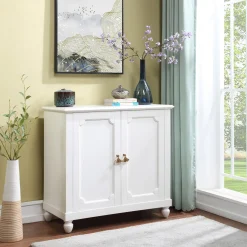 * Grace Mitchell Asbury White 2-Door Cabinet Premium< Cabinets & Chests