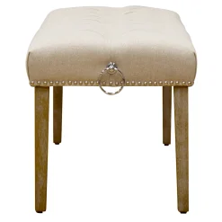 * Grace Mitchell Bailey Tufted Bench With Ring Accents, Kd Discount< Benches