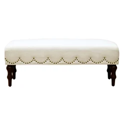 * Grace Mitchell Ellery Bench With Scalloped Nailheads Promotion< Benches