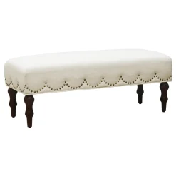 * Grace Mitchell Ellery Bench With Scalloped Nailheads Promotion< Benches