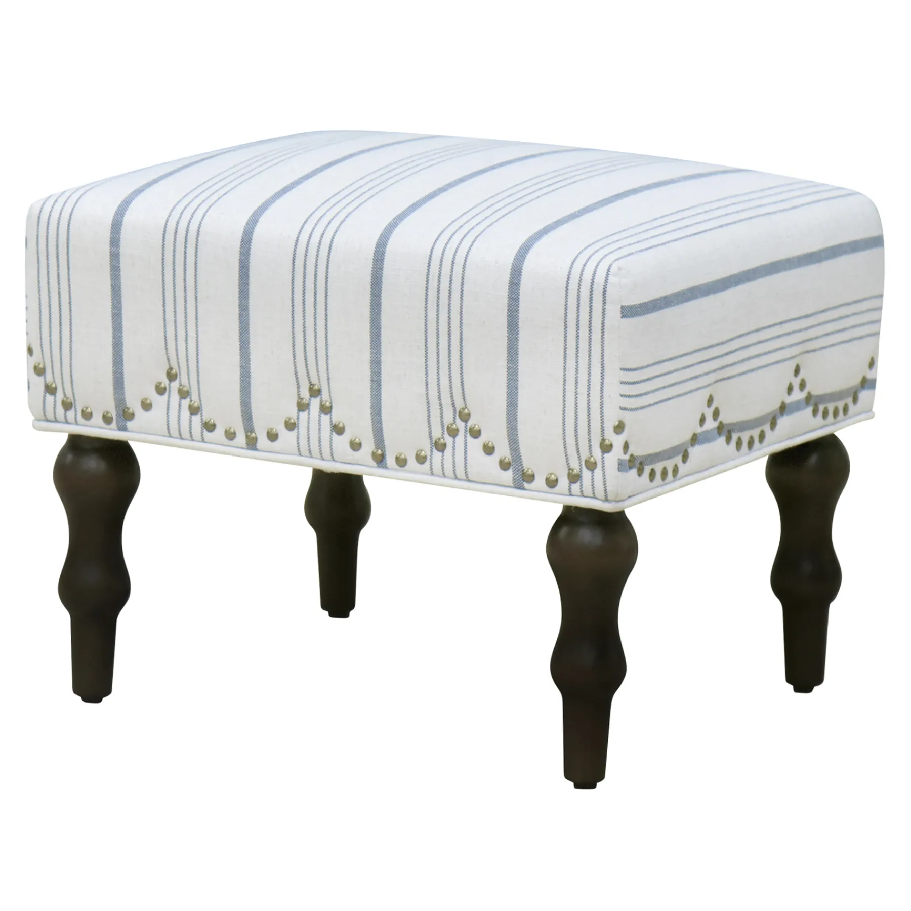 * Grace Mitchell Olivia Scalloped Ottoman Flash Sale< Ottomans & Poufs