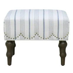 * Grace Mitchell Olivia Scalloped Ottoman Flash Sale< Ottomans & Poufs