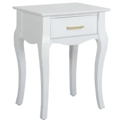 * Grace Mitchell Scarlett White End Table Good Quality< Coffee & End Tables