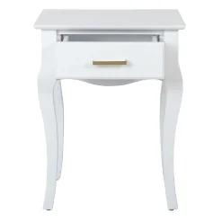 * Grace Mitchell Scarlett White End Table Good Quality< Coffee & End Tables