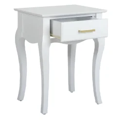 * Grace Mitchell Scarlett White End Table Good Quality< Coffee & End Tables
