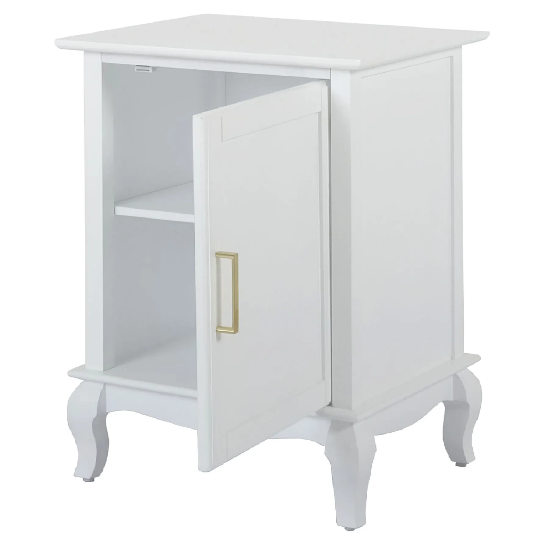 * Grace Mitchell Scarlett White 1-Door Cabinet Promotion< Cabinets & Chests
