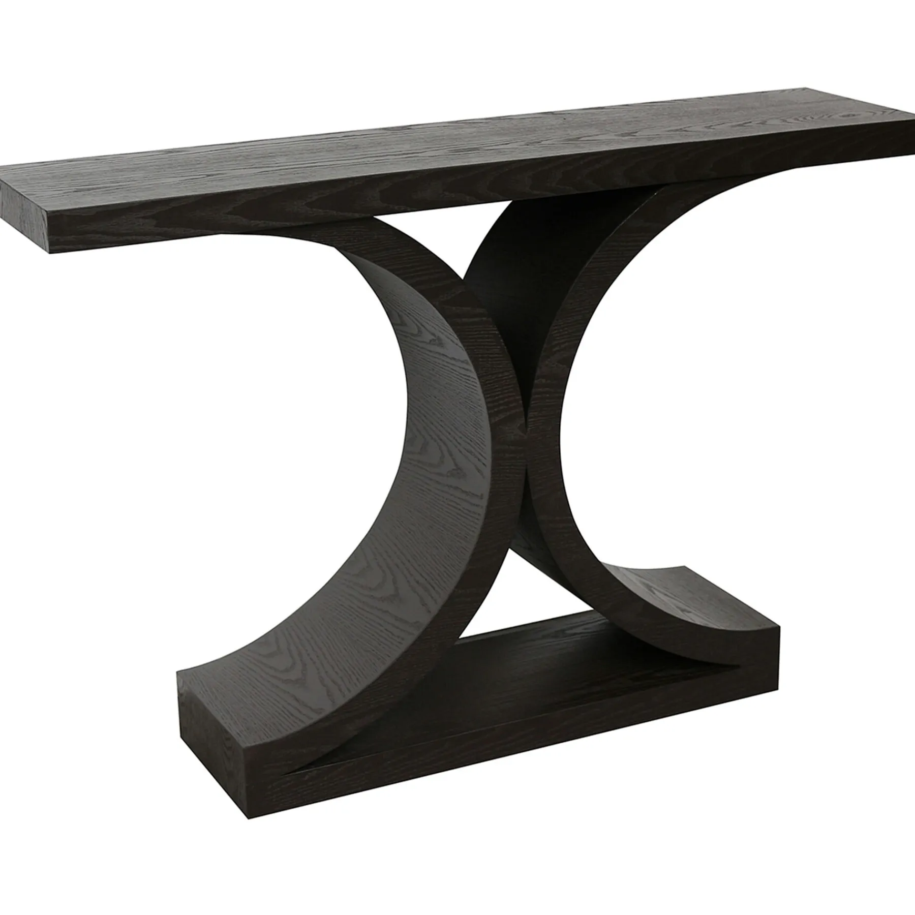 * Greenwich Curved Console Table, Brown Clearance< Entryway Furniture