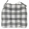 * Grey Cotton Buffalo Check Chair Pad Cheaper< Dining Chair Cushions & Pads