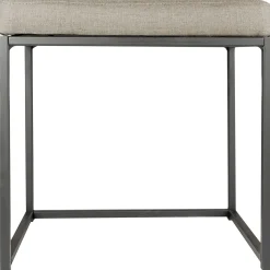 * Grey Rectangle Vanity Stool Premium< Stools & Benches