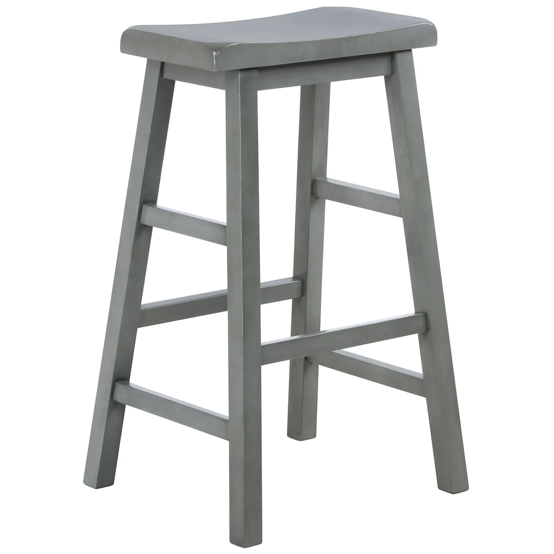 * Grey Saddle Backless Barstool, 29 Fashion< Barstools