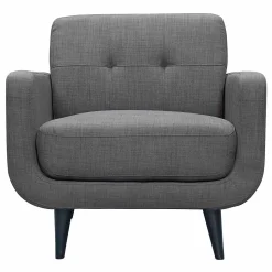 * Hadley Tufted Back Accent Chair, Charcoal Grey Flash Sale< Accent Chairs