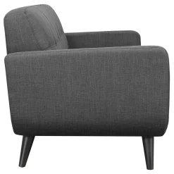* Hadley Tufted Back Accent Chair, Charcoal Grey Flash Sale< Accent Chairs
