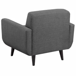 * Hadley Tufted Back Accent Chair, Charcoal Grey Flash Sale< Accent Chairs
