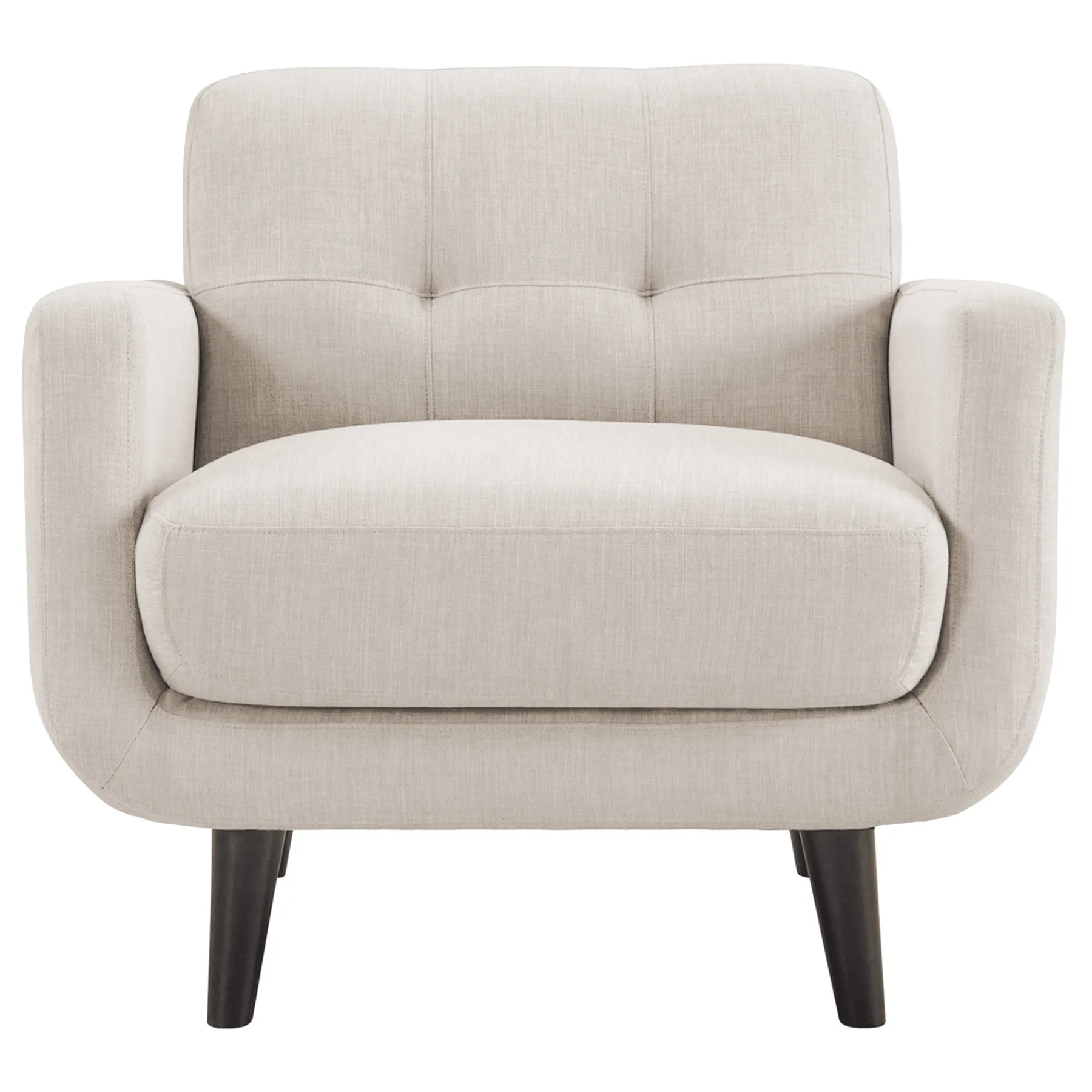 * Hadley Tufted Back Accent Chair, Taupe Opening Sales< Accent Chairs