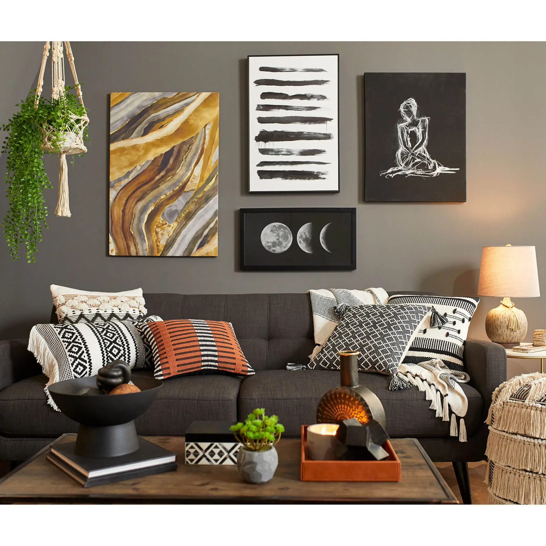 * Hadley Tufted Back Sofa, Charcoal Grey Opening Sales< Sofas & Settees & Loveseats