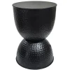 * Hammered Metal Accent Table, Black Low Price< Accent Tables