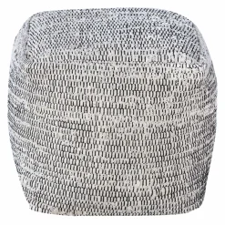* Honeybloom Black & Cream Pouf Discount Online< Ottomans & Poufs