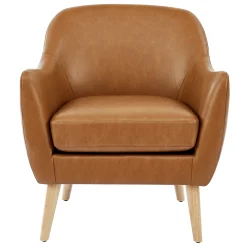 * Honeybloom Braxton Leather Chair Exquisite Gifts< Accent Chairs