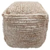 * Honeybloom Caleb Jute Square Pouf Opening Sales< Ottomans & Poufs