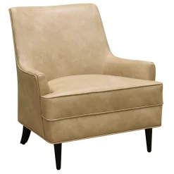 * Honeybloom Colton Armchair Faux Leather Buff Promotion< Accent Chairs