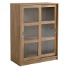 * Honeybloom Fullerton 3-Shelf Sliding Door Cabinet Outlet< Cabinets & Chests
