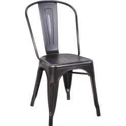 * Honeybloom Idris Black Metal Dining Chair Good Quality< Dining Chairs & Benches