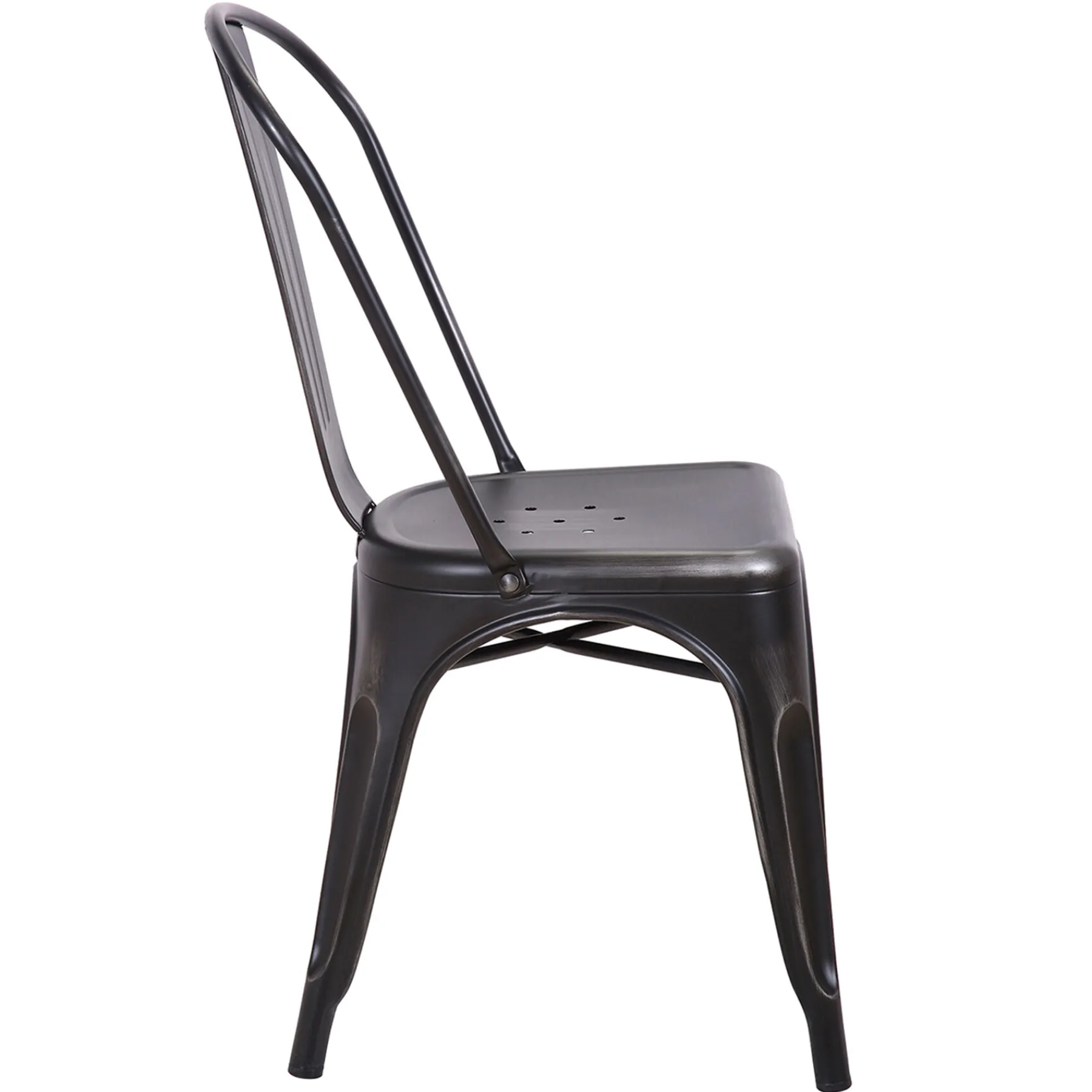 * Honeybloom Idris Black Metal Dining Chair Good Quality< Dining Chairs & Benches