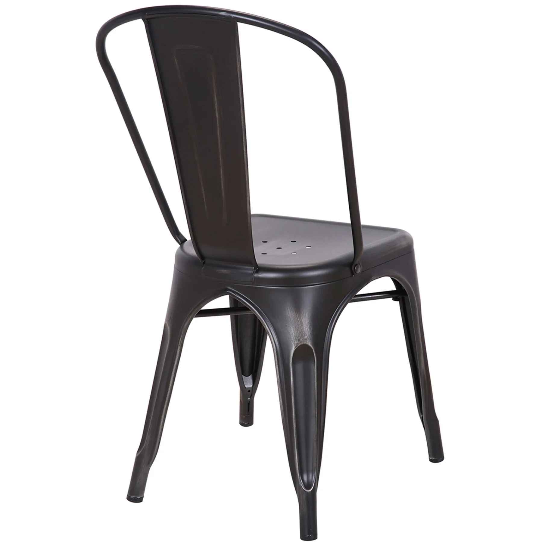 * Honeybloom Idris Black Metal Dining Chair Good Quality< Dining Chairs & Benches