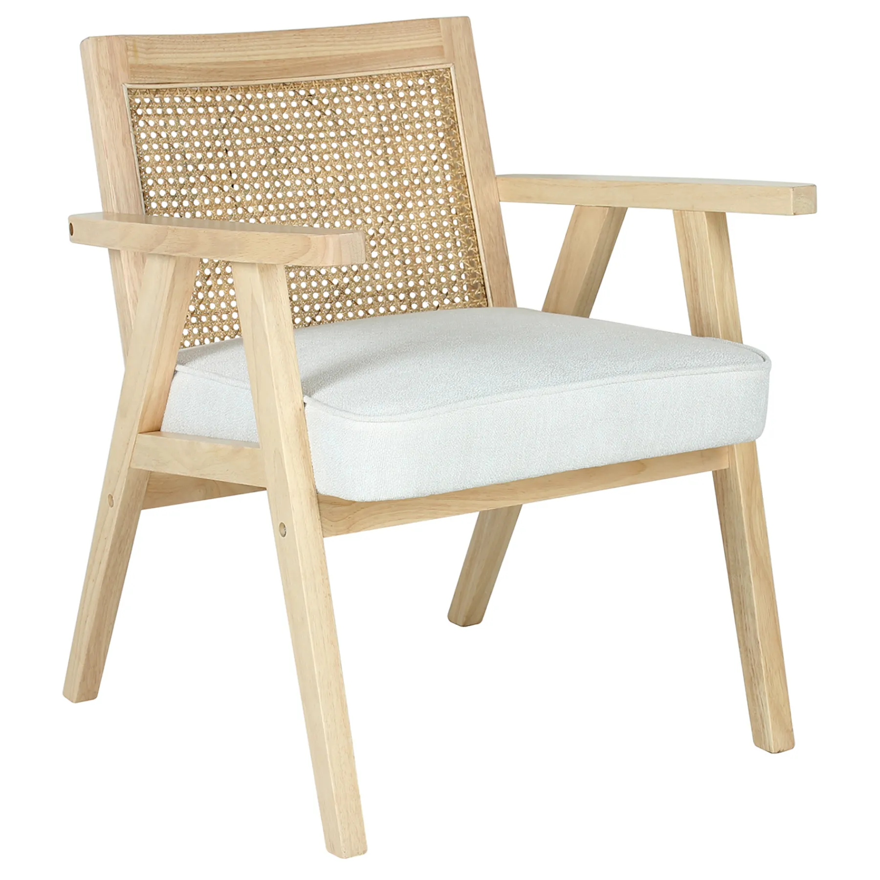 * Honeybloom Kanon White Oak Accent Chair Opening Sales< Accent Chairs