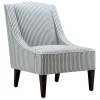 * Honeybloom Kayson Blue Striped Accent Chair Promotion< Accent Chairs