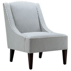 * Honeybloom Kayson Blue Striped Accent Chair Promotion< Accent Chairs