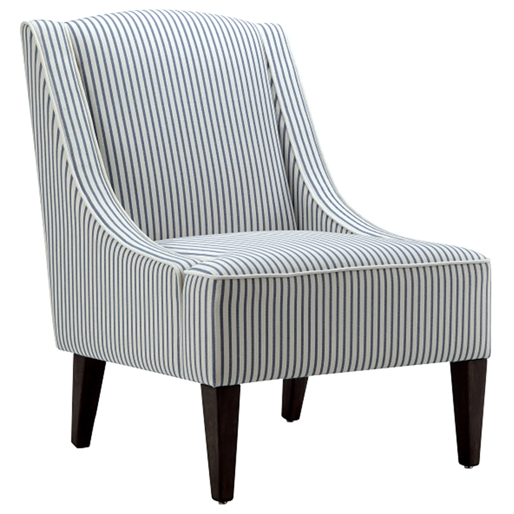 * Honeybloom Kayson Blue Striped Accent Chair Promotion< Accent Chairs