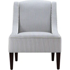 * Honeybloom Kayson Blue Striped Accent Chair Promotion< Accent Chairs