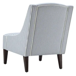 * Honeybloom Kayson Blue Striped Accent Chair Promotion< Accent Chairs