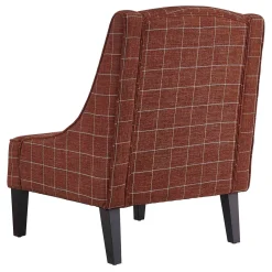 * Honeybloom Kayson Paprika Plaid Accent Chair Low Price< Accent Chairs