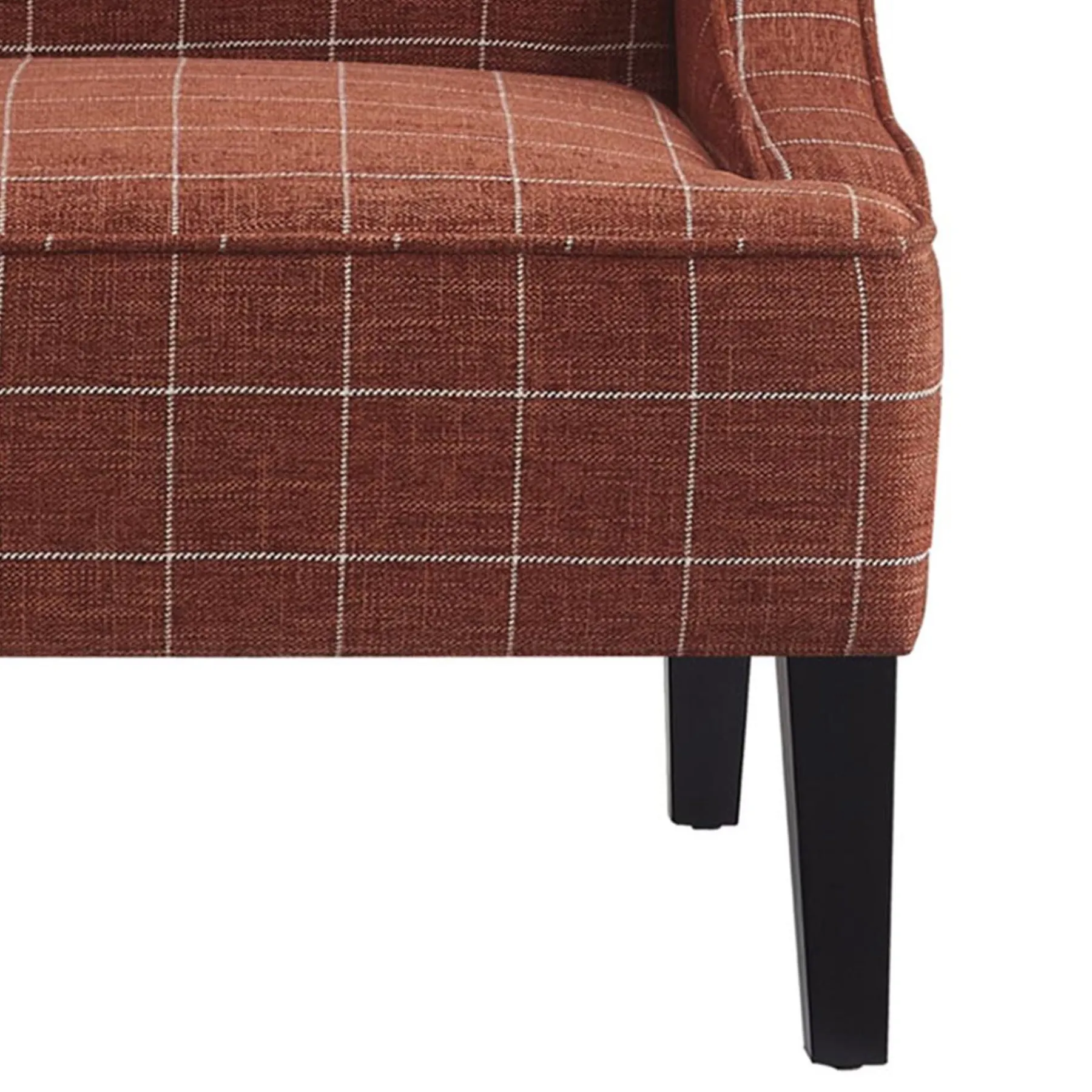 * Honeybloom Kayson Paprika Plaid Accent Chair Low Price< Accent Chairs