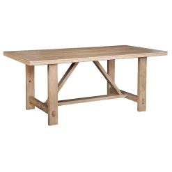 * Honeybloom Massena Natural Wood Dining Table, 72 Online Discount< Dining Tables & Sets