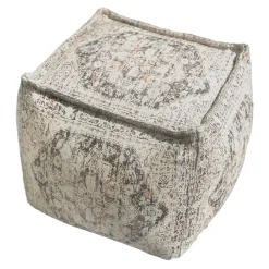 * Honeybloom Persian Rug Printed Pouf Gift Selection< Ottomans & Poufs